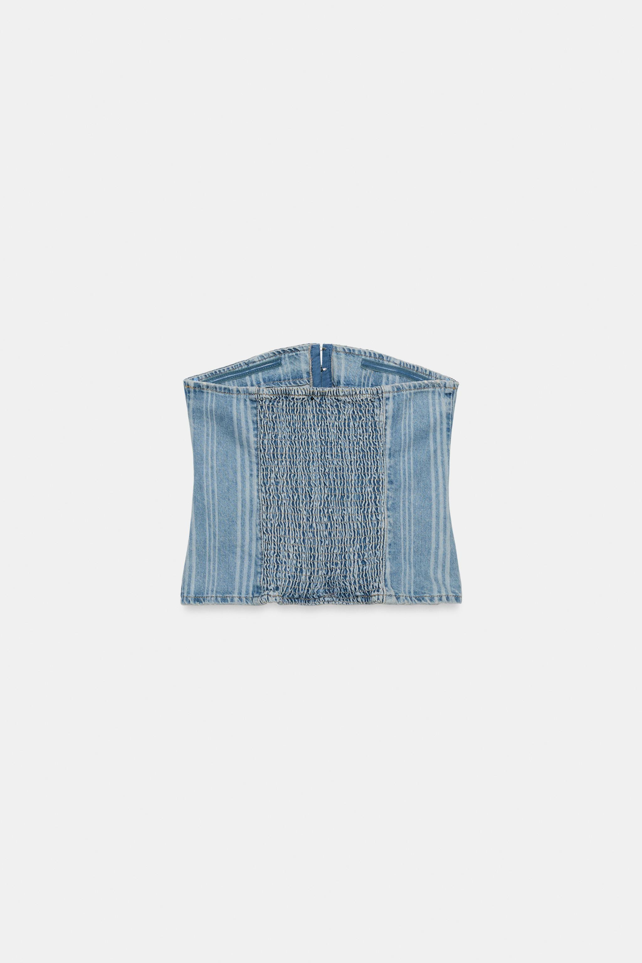 Z1975 STRIPED DENIM TOP | Zara US