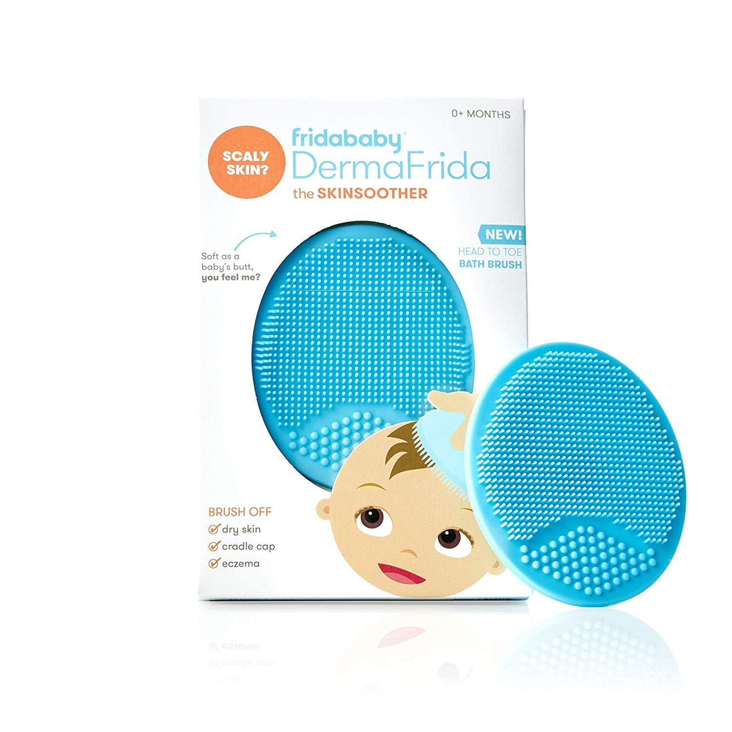 Frida Baby DermaFrida The SkinSoother Baby Bath Silicone Brush | Baby Essential for Dry Skin, Cra... | Amazon (US)