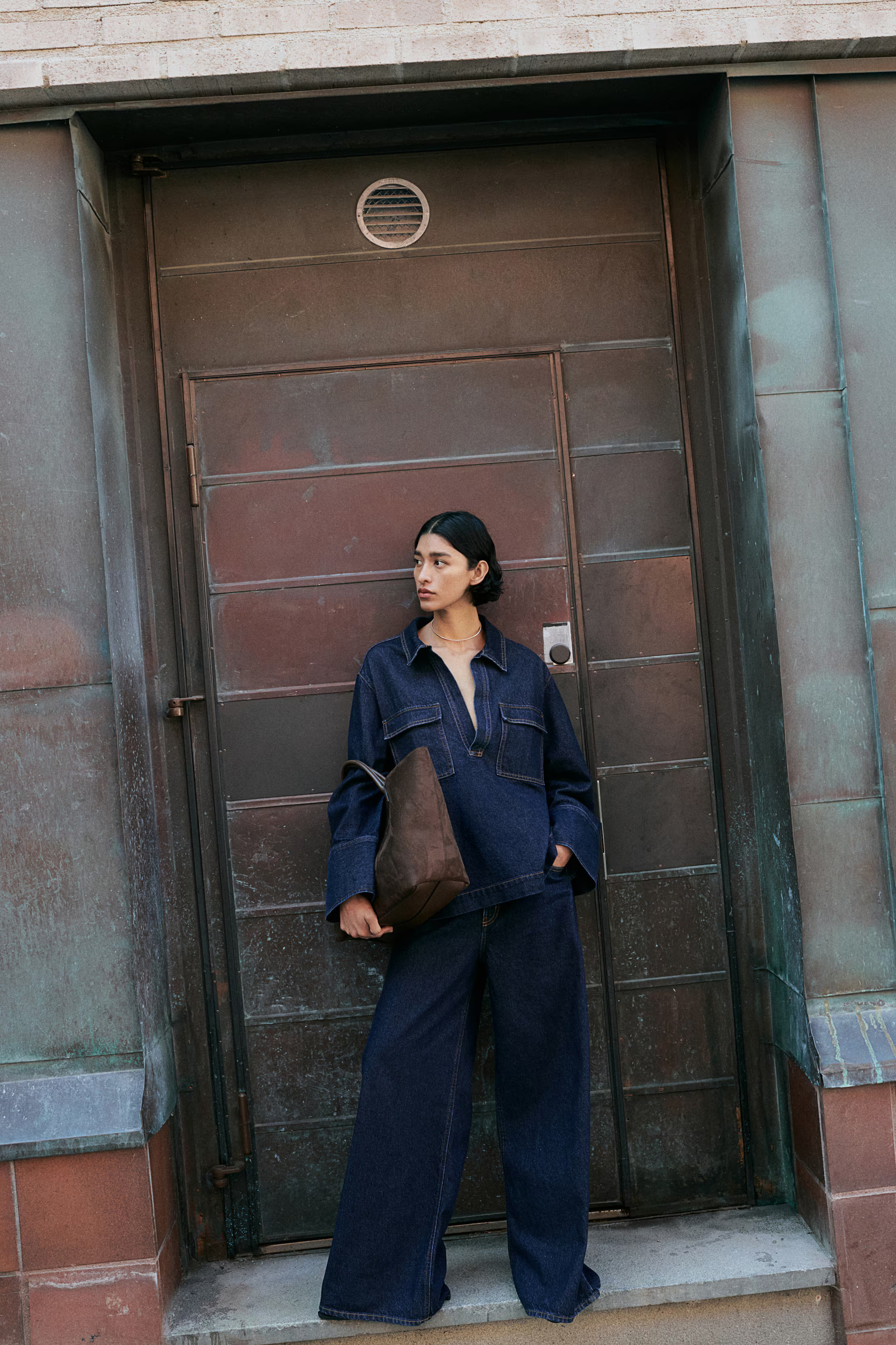 Schlupfbluse aus Denim | H&M (DE, AT, CH, NL, FI)