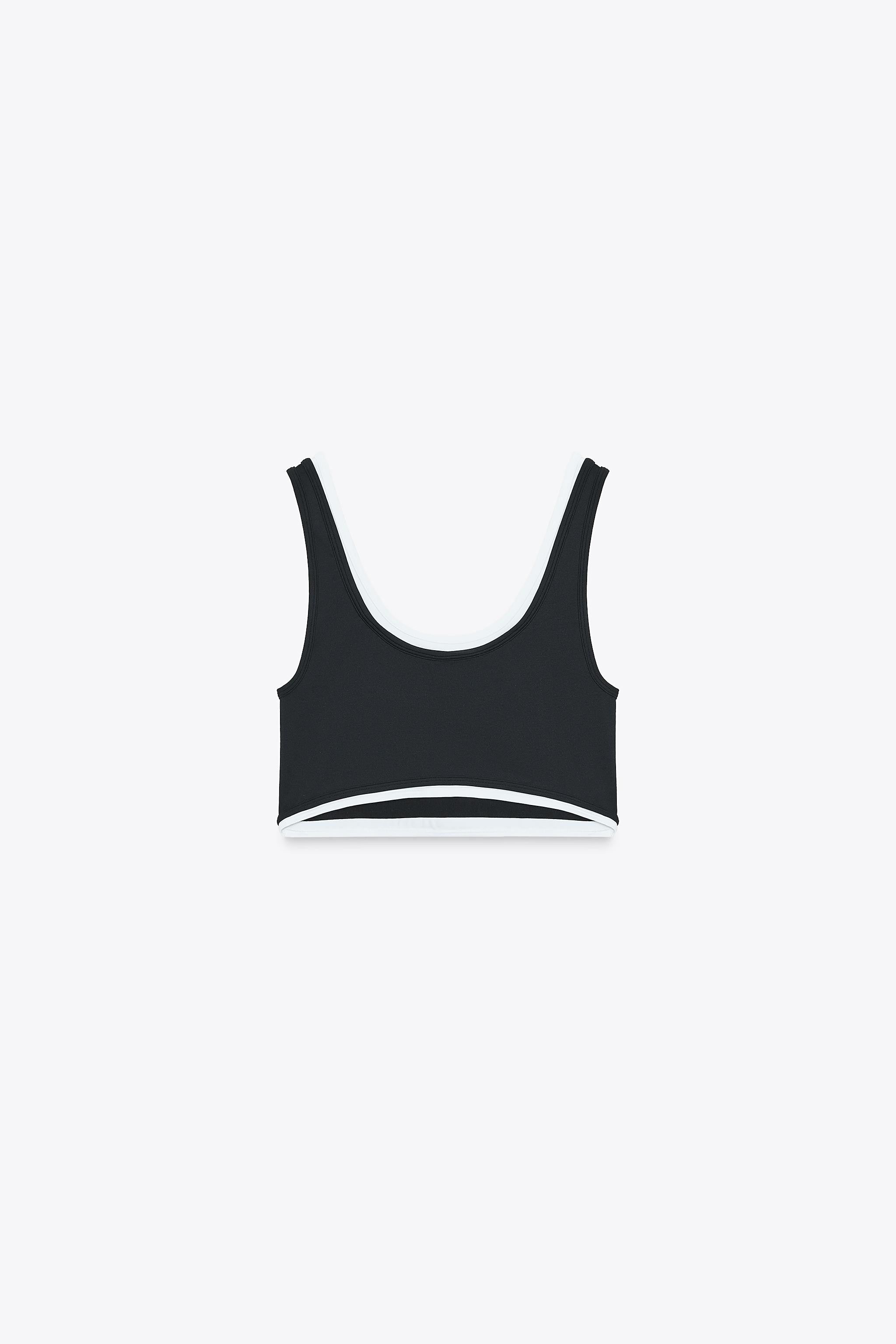 DOUBLE EFFECT SPORTS CROP TOP | Zara US