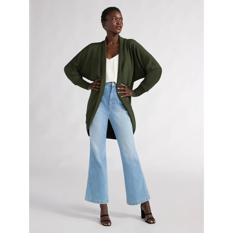 Scoop Women’s Ultimate ScubaKnit Cardigan, Sizes XS-XXL | Walmart (US)