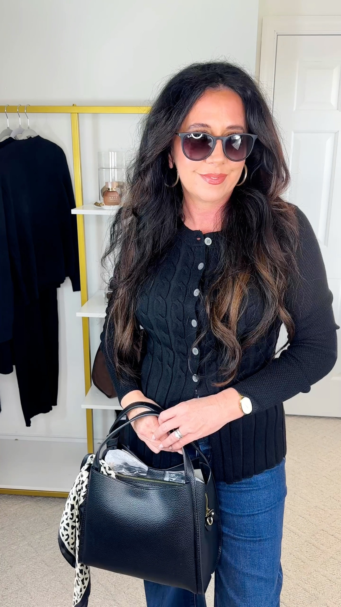 Battle of the Button up cardigan:  Grey vs. Black 
Which is your favorite? 

#LTKHoliday #LTKFindsUnder50