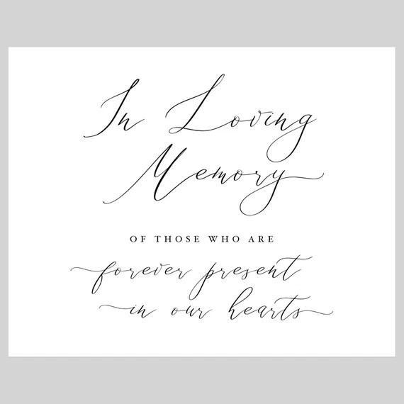 Memorial Sign for Weddings  in Loving Memory  White Linen - Etsy | Etsy (US)