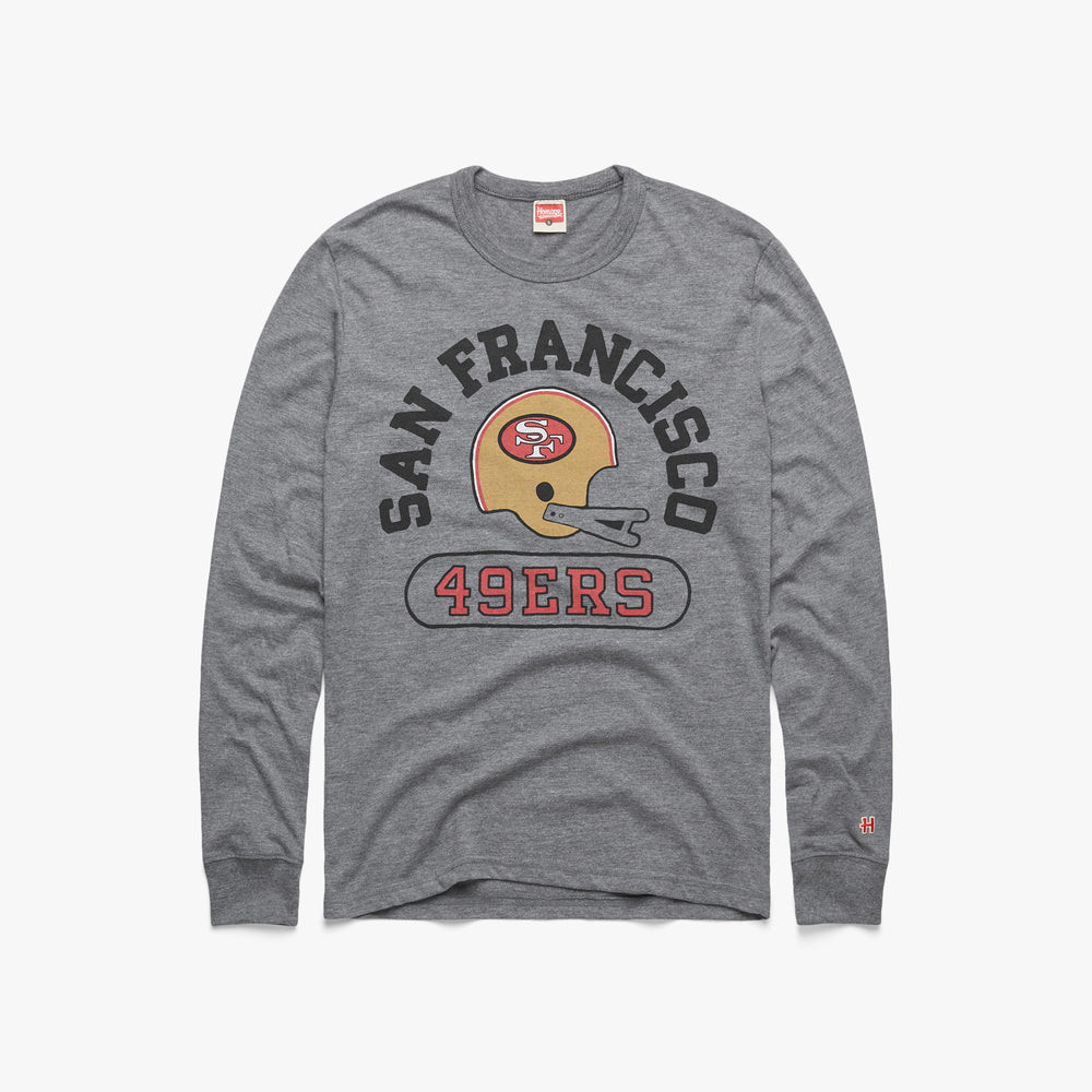 San Francisco 49ers Throwback Helmet Long Sleeve Tee | Homage