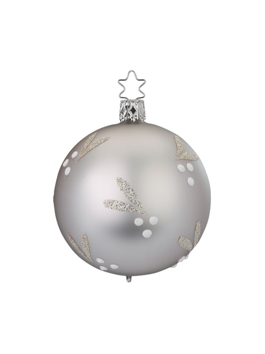 Inge's Christmas Decor Inge-Glas® Manufaktur Snow Berries Hand-Painted Glass Ball Ornament | Saks Fifth Avenue