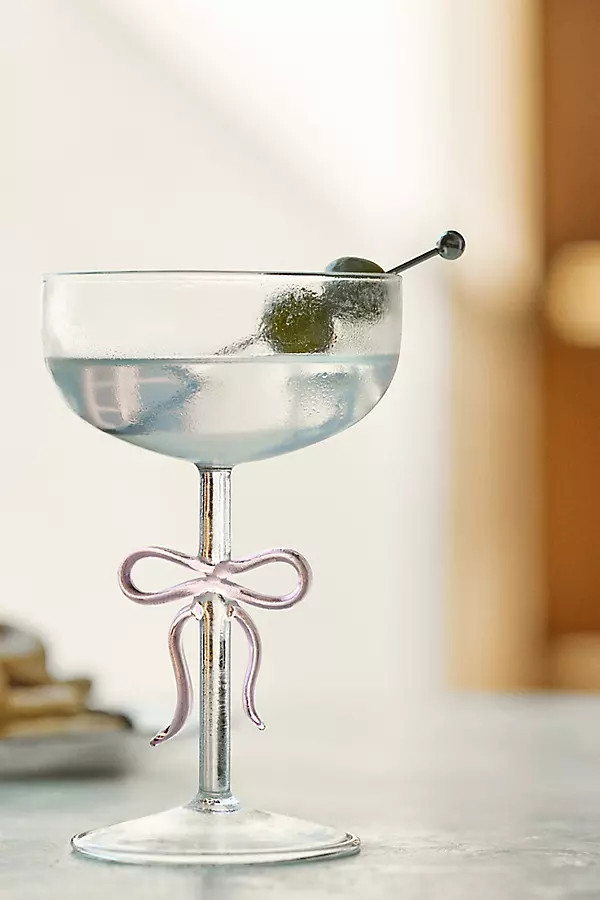 Benedita Bow Coupe Glass | Anthropologie (US)