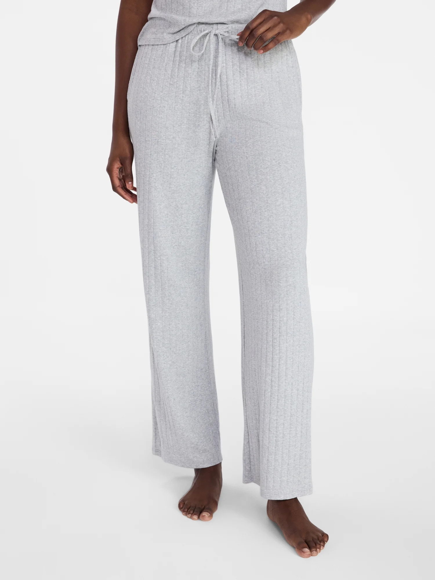 Joyspun Women’s Pointelle Knit Sleepwear Pants, 30'' Inseam, Sizes XS-3X | Walmart (US)