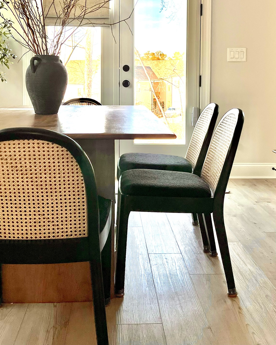 Black cane dining chairs, perfect match for West Elm’s Anton dining table. And it’s a CB2 dupe! 

#LTKhome