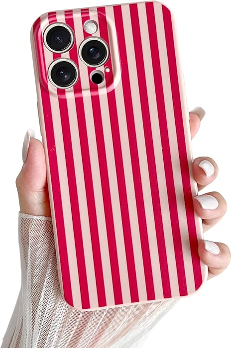 Skyseaco for iPhone 14 Pro Case Cute Aesthetic Striped Phone Case for Women Girl Trendy Soft TPU ... | Amazon (US)