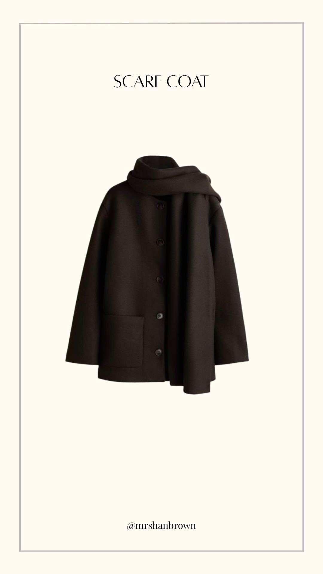 Wow obsessed & under £50!! 🤎

Scarf coat, chocolate brown, outerwear, jackets, autumn outfitt

#LTKuk #LTKautumn #LTKwinter