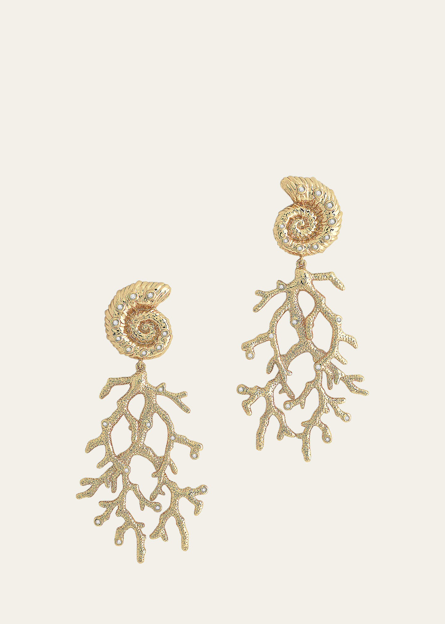 Anabel Aram Jewelry Shell with Coral Drop Earrings | Bergdorf Goodman