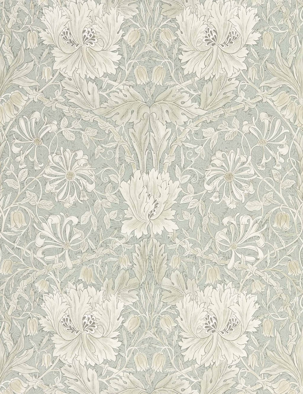Morris & Co. Pure Honeysuckle & Tulip Wallpaper | Lulu and Georgia 