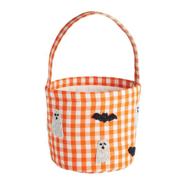 Ghost Beaded Halloween Bucket | Mud Pie