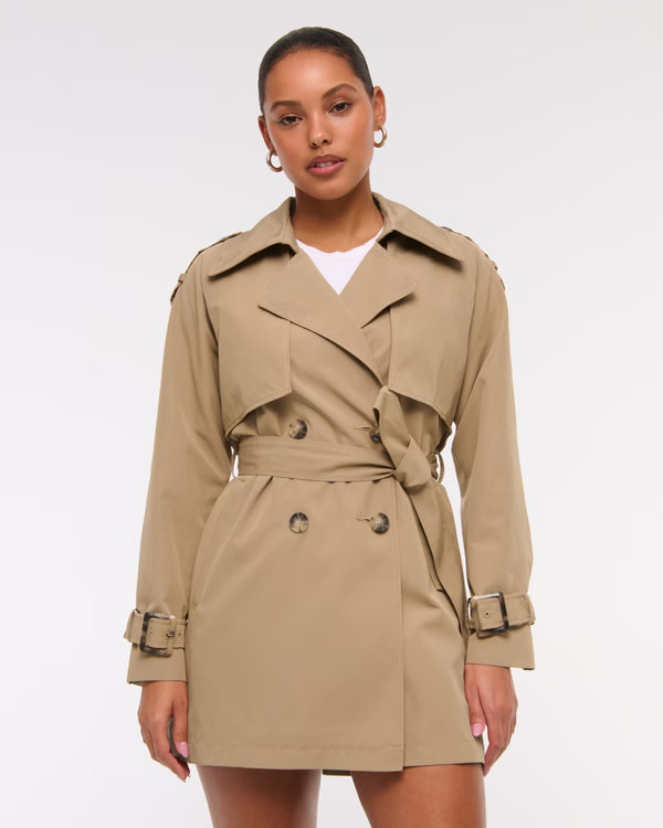 Mid-Length Trench Coat | Abercrombie & Fitch (US)