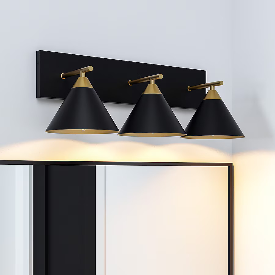 Quoizel Raleigh 22-in 3 -Light Matte Black Modern/contemporary Vanity light Lowes.com | Lowe's