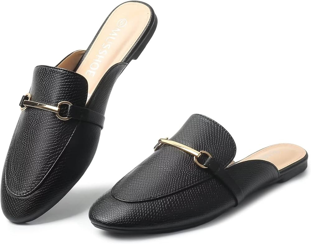 MUSSHOE Women Mules Comfortable Slip On Mules for Women Flats | Amazon (US)