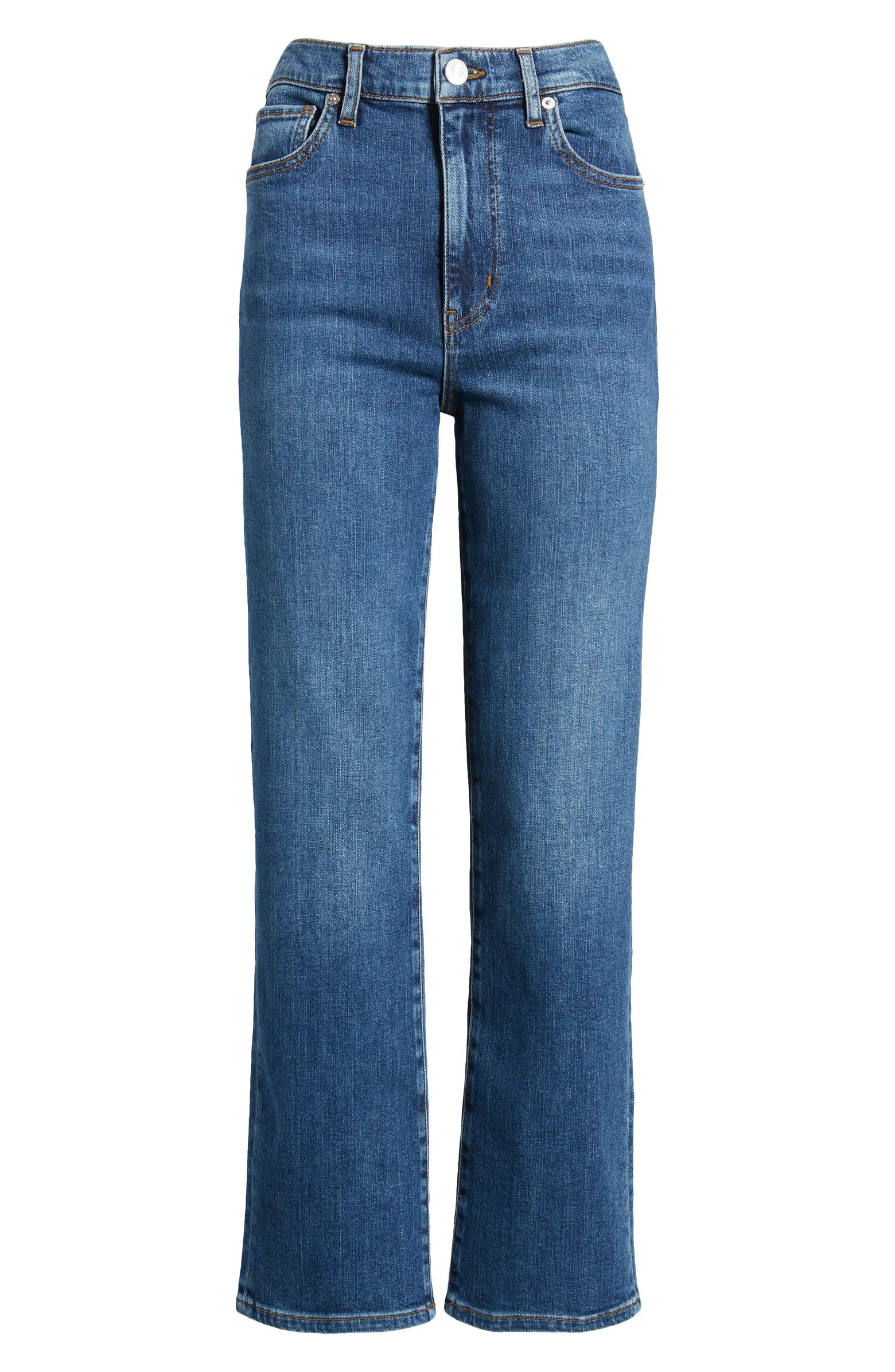Le Sleek High Waist Ankle Straight Leg Jeans | Nordstrom