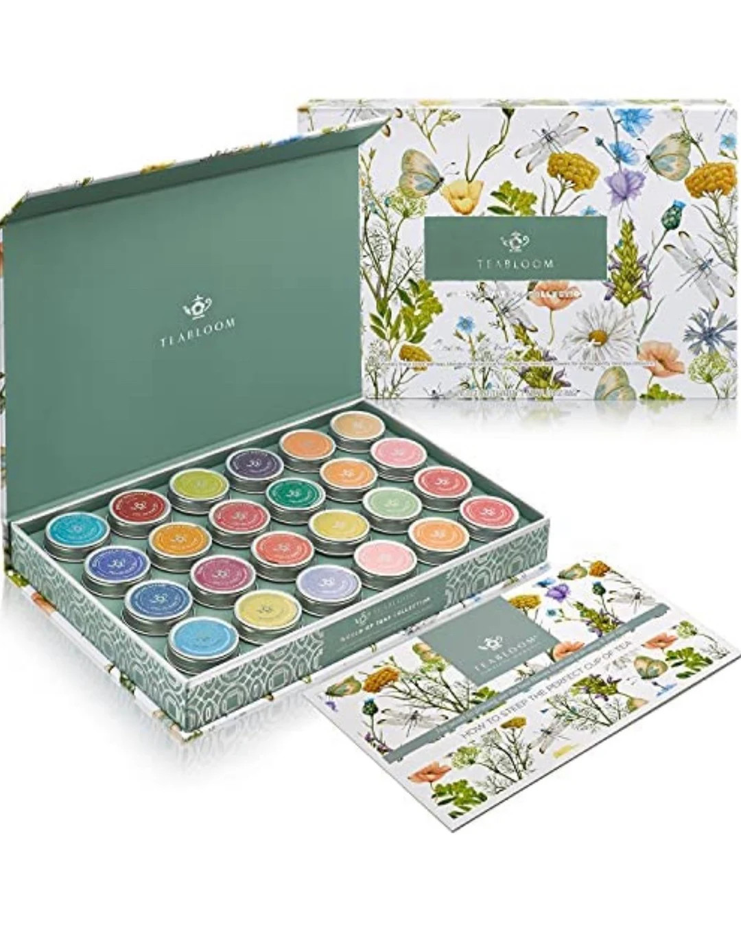 Organic Loose Leaf Tea Sampler, Teabloom Tea Chest Gift Box, 24 Blends - Etsy | Etsy (US)