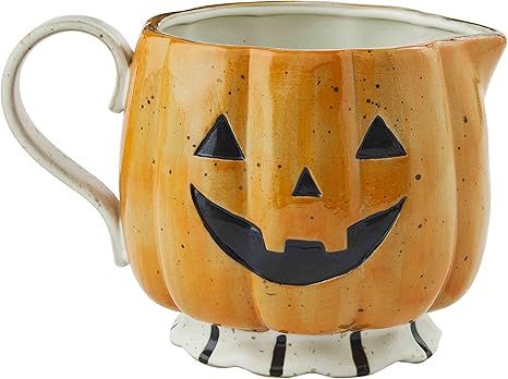 Amazon.com: Mud Pie Stoneware Halloween Pumpkin Pitcher, Orange : Home & Kitchen | Amazon (US)