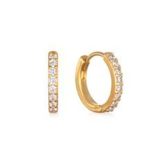 Quinn Huggie Hoop Earrings | Sequin