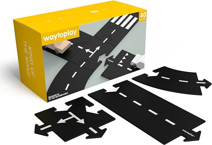 Waytoplay King of The Road, 40 Piece Circuit for Toy Cars - Flexible, Indestructible, and Waterpr... | Amazon (US)