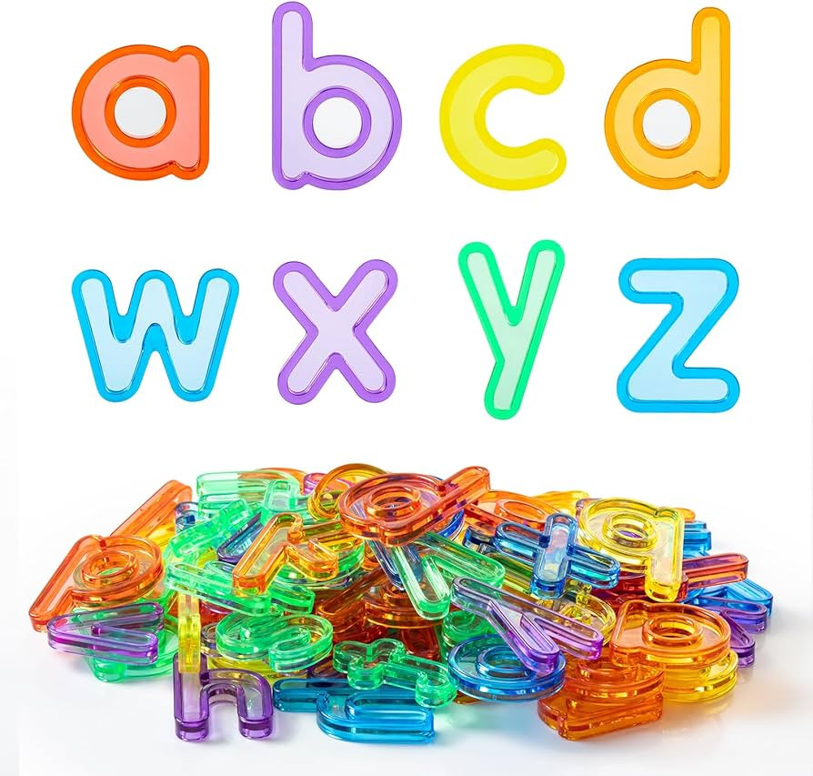 78 Pcs Plastic Letters for Kids – 3 Sets of Lowercase Alphabet Letters, Translucent Toys for Li... | Amazon (US)