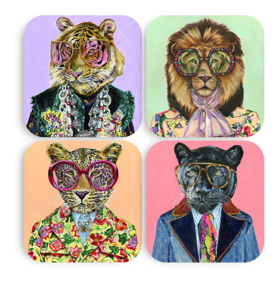 Big Cat Coasters (Set of 4) | Refinery