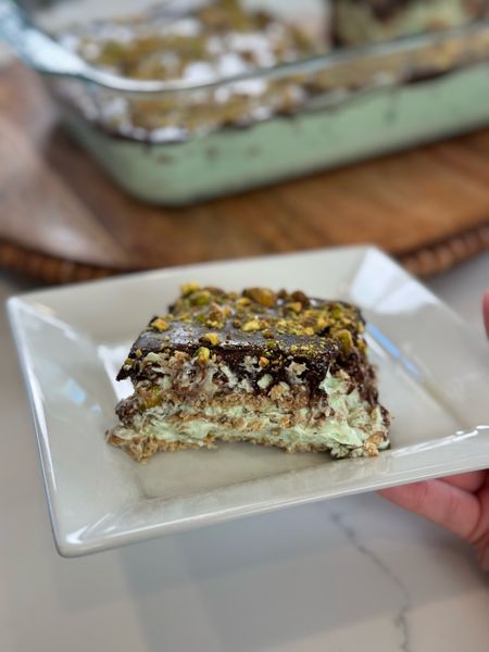 Craving something sweet and oh-so-decadent? Look no further than this irresistible Pistachio Eclair Cake! Layers of creamy pistachio pudding, yummy graham crackers, and a sprinkle of crushed pistachios make this dessert a must-try. Perfect for satisfying your sweet tooth in style! 🍰💚 Find the full recipe on our blog youngwildme.com. #DessertLover #PistachioEclairCake #SweetTreats #NoBakeDessert

#LTKfamily #LTKparties #LTKhome