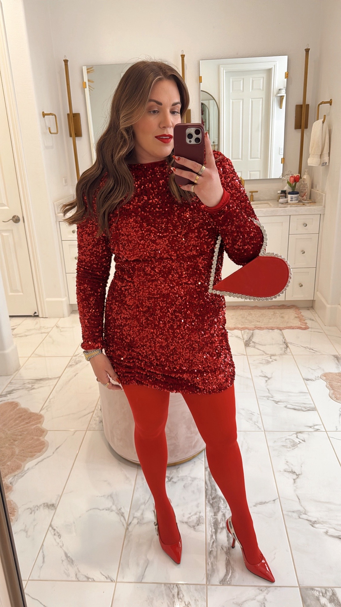 curvy midsize red monochromatic sequin look for Valentine’s day! wearing the size large in dress but would prefer the xl. runs small. on super sale! 

#LTKFindsUnder50 #LTKSeasonal #LTKMidsize