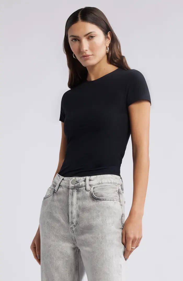 Open Edit Smooth Edit Lite Cap Sleeve T-Shirt | Nordstrom | Nordstrom