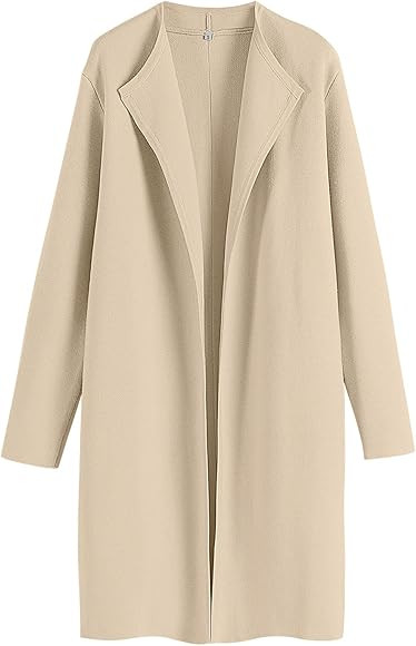 ANRABESS Women's Casual Long Sleeve Classy Draped Open Front Jackets Long Knitted Cardigan Sweate... | Amazon (US)