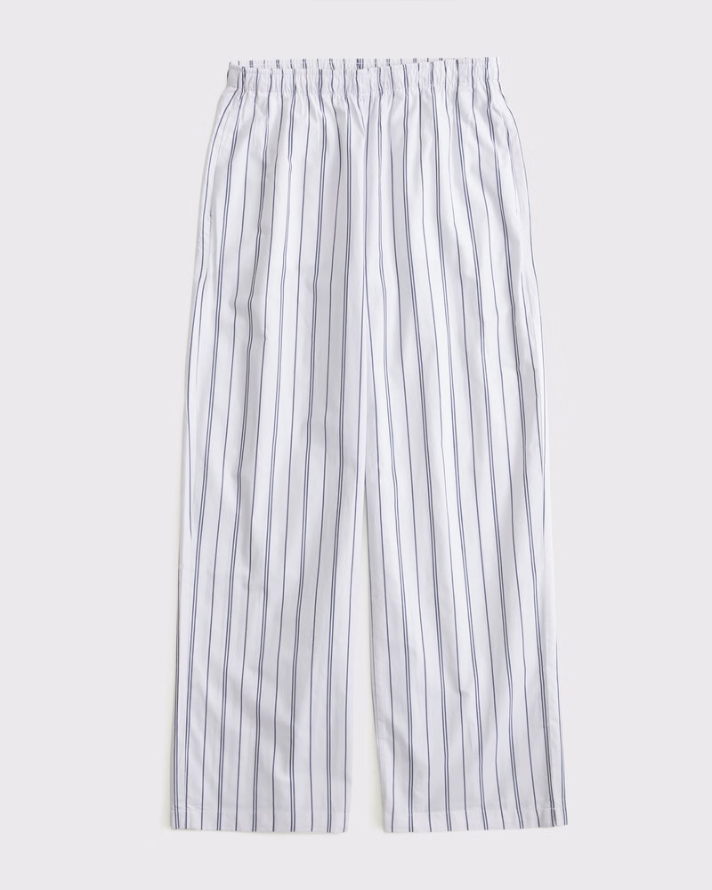 Poplin Wide Leg Pull-On Pant | Abercrombie & Fitch (US)