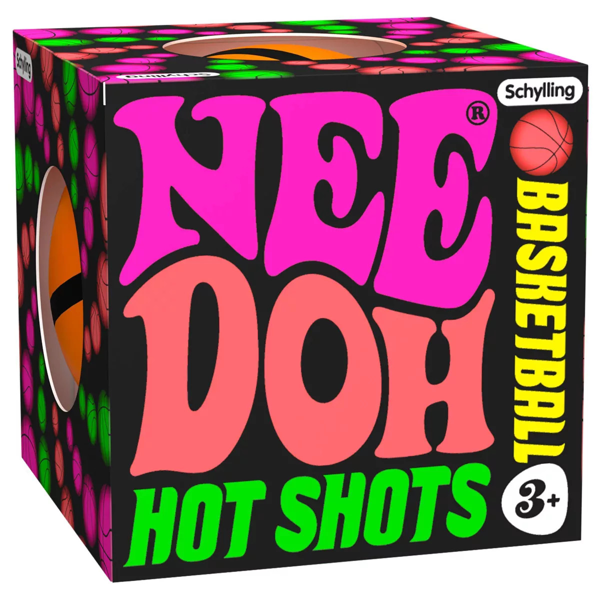 NeeDoh Basketball - Neon Orange/Pink/Green | Target