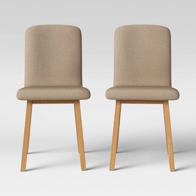 Set of 2 Bora Natural Wood Leg Dining Chairs - Project 62™ | Target