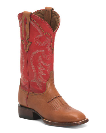 Made In Mexico Leather Saddle Stitch Western Boots | Women's Shoes | Marshalls | Marshalls