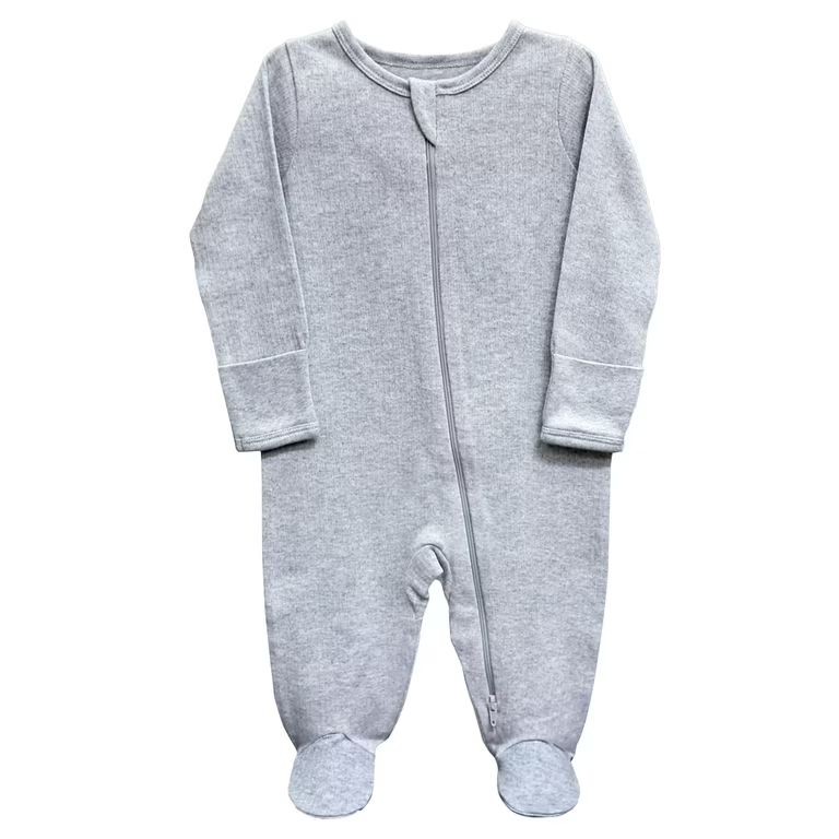 Wonder Nation Unisex Baby Zip Front Sleep N Play Pajamas, Preemie-6/9 Months - Walmart.com | Walmart (US)