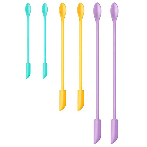 Silicone Spatula Set (6Pcs) - Mini Scraper Tool for Beauty & Food - Reach Every Last Drop, Multi-Size Spatulas for Makeup Jars, Lotion Bottles & Kitchen Containers​ | Amazon (US)