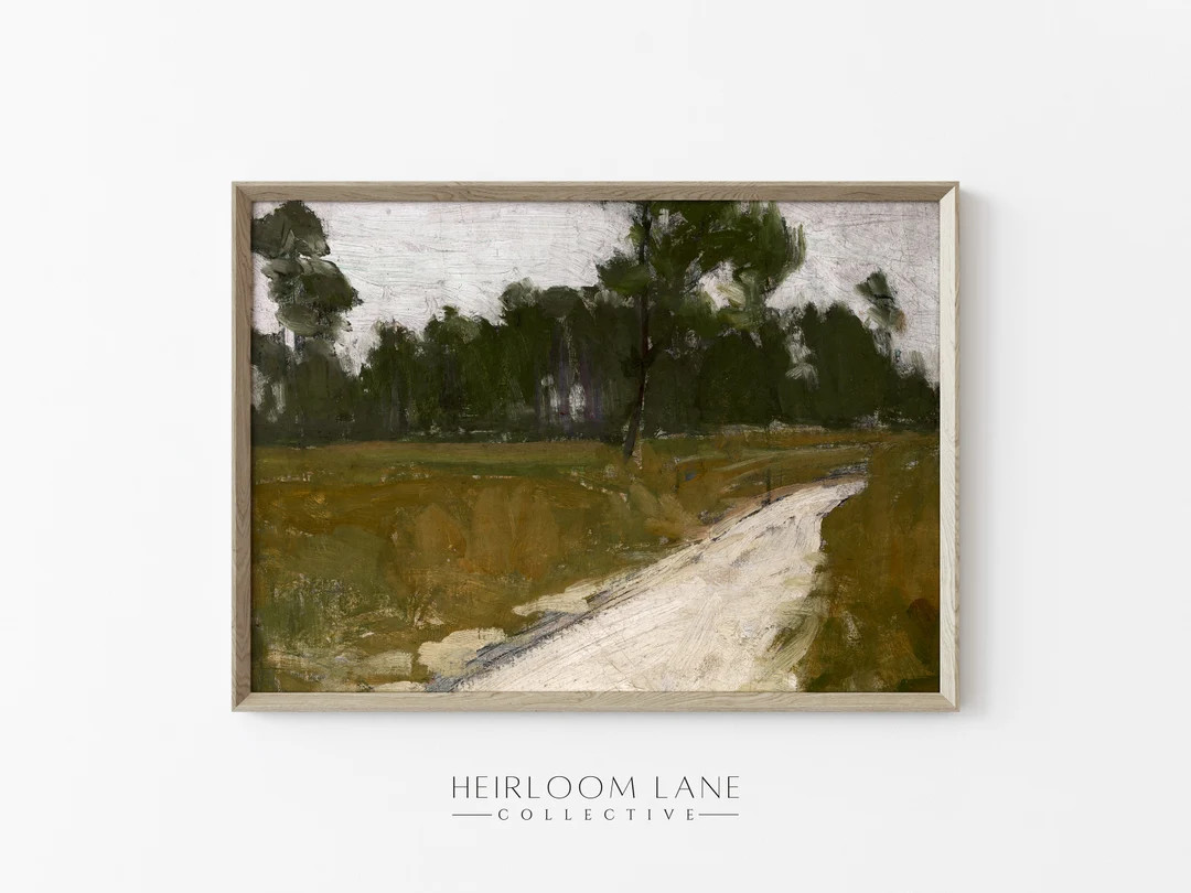 Vintage French Country Lane Print Digital Download | Dirt Road Artwork | Painting Wall Art | Vint... | Etsy (US)