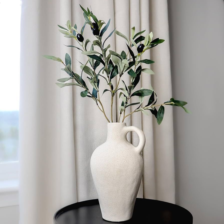 Laurel&Vine Matte Textured Vase - with Olive Branches for Vases - 22 Inches Tall - Medium Size Ar... | Amazon (US)