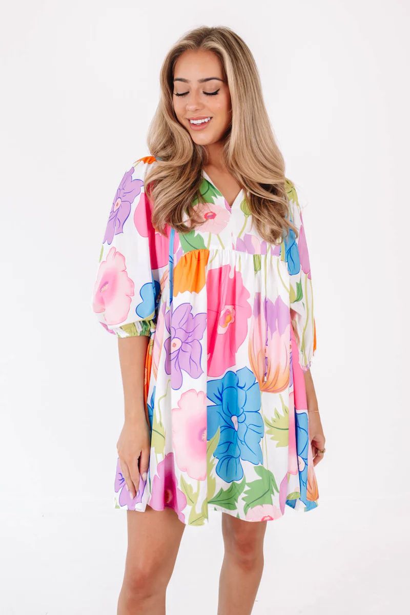 Grab A Lei Dress - Off White | The Impeccable Pig