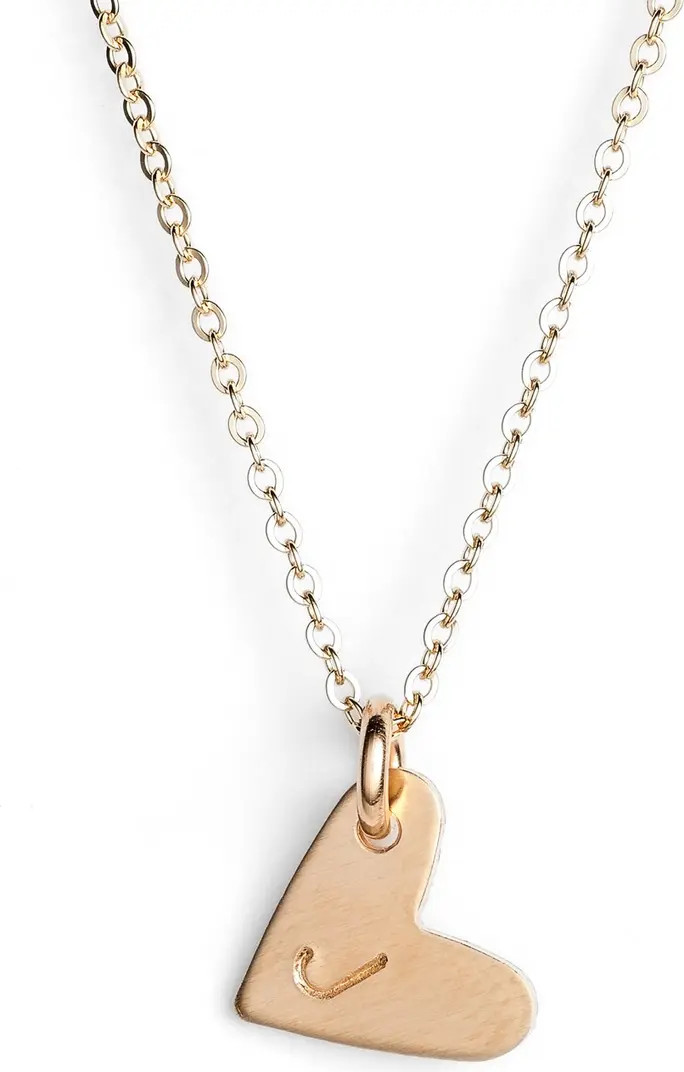 14k-Gold Fill Initial Mini Heart Pendant Necklace | Nordstrom