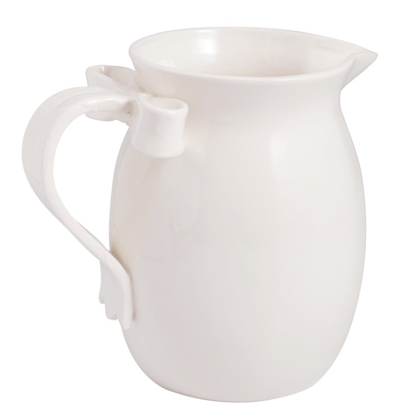 White Bow Pitcher | Mud Pie