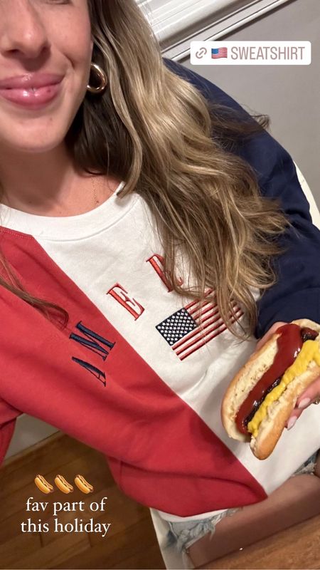 Super cute america sweatshirt from target! My friends asked me if it was thrifted hehe, vintage vibes for sure 🇺🇸 

#LTKSeasonal #LTKunder50