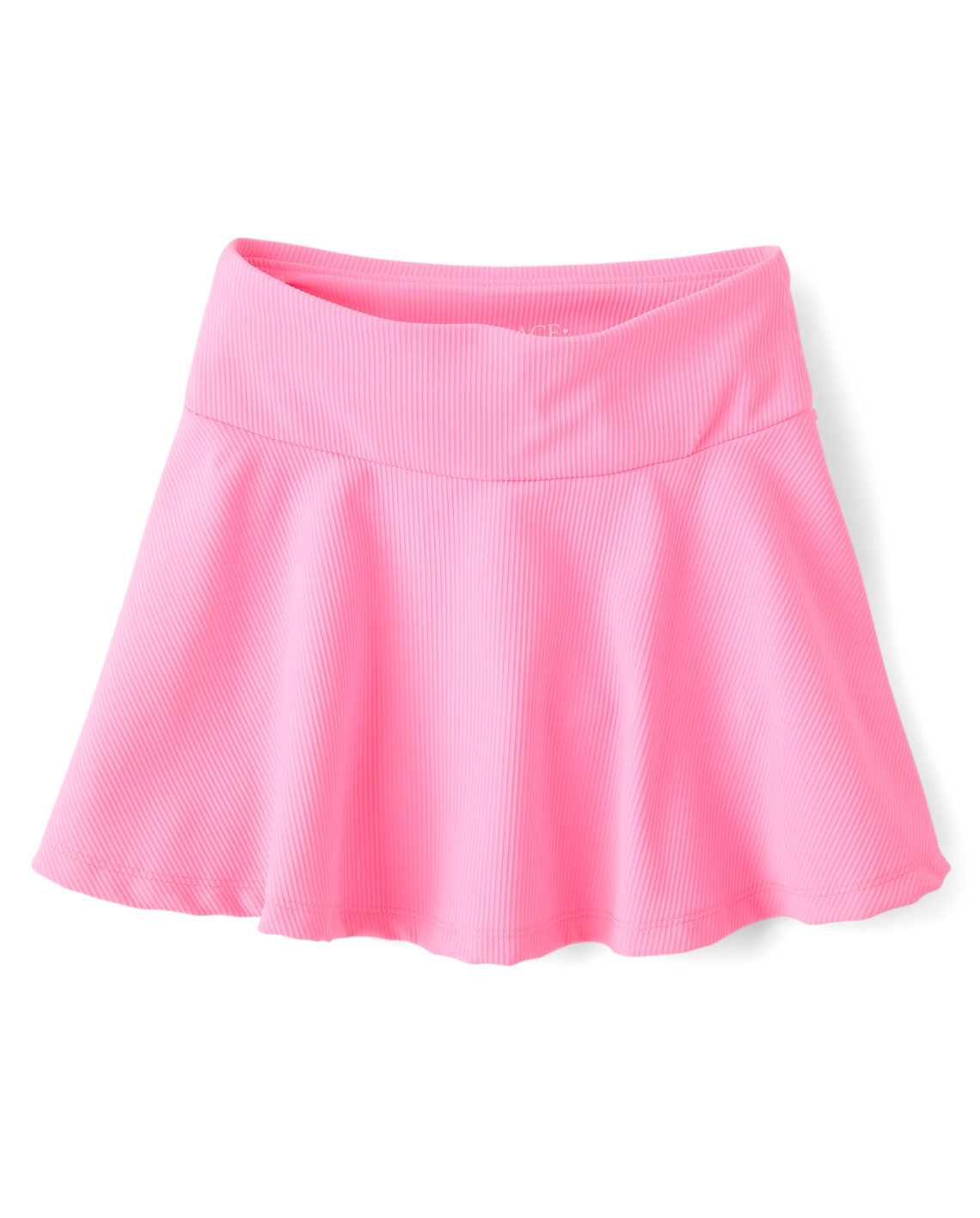 Girls Quick Dry High Rise Textured Ribbed Skort - pink | The Children's Place
