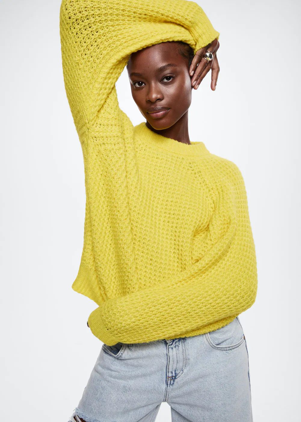Reversable knitted sweater -  Women | Mango USA | MANGO (US)