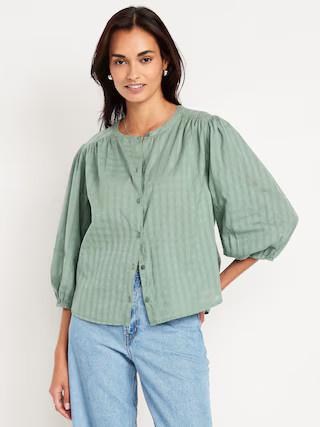 Button-Down Lightweight Dobby Shirt | Old Navy (US)