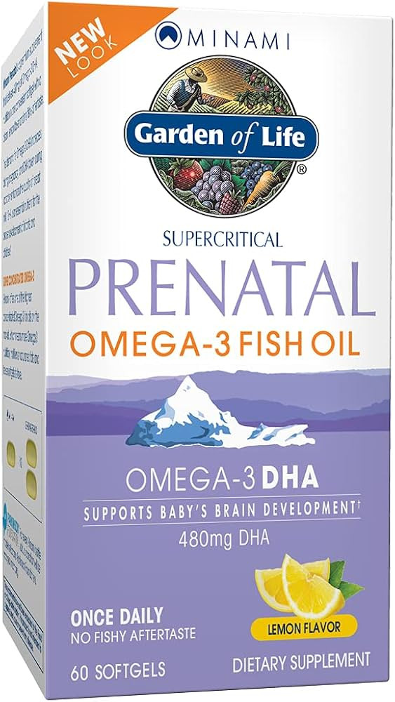 Garden of Life Prenatal DHA Omega 3 Fish Oil - Minami Natural Prenatal, 60 Softgels | Amazon (US)