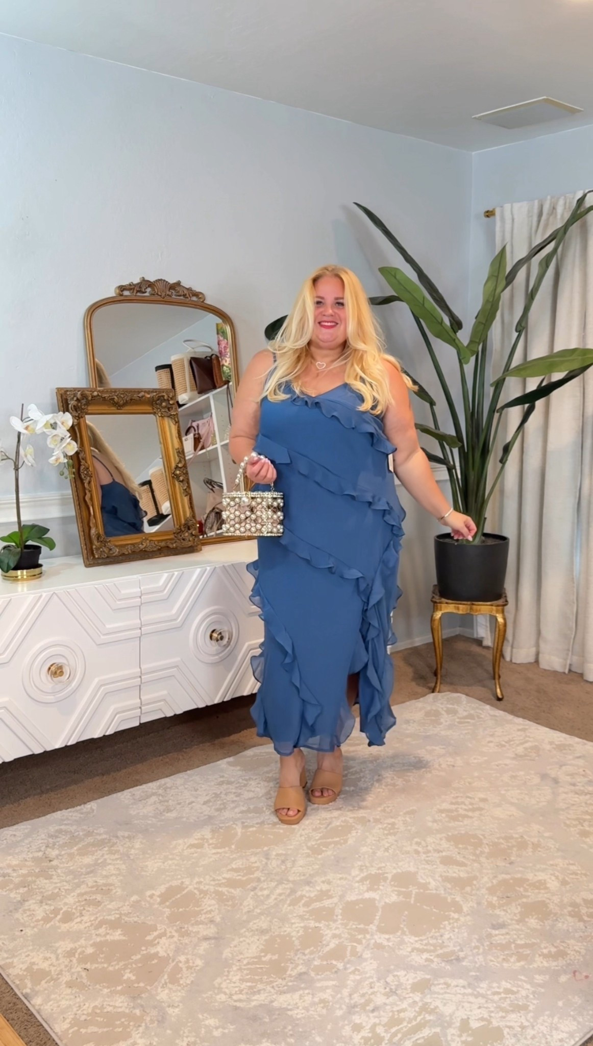 The prettiest wedding guest dress! Wearing 1x non stretch 

#LTKFindsUnder50 #LTKWedding #LTKPlusSize