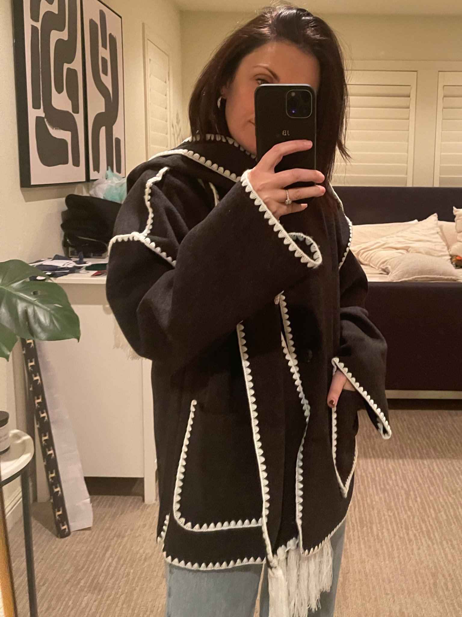 Toteme #lookforless
Jacket with scarf grey - white trim 

#LTKstyletip #LTKSeasonal