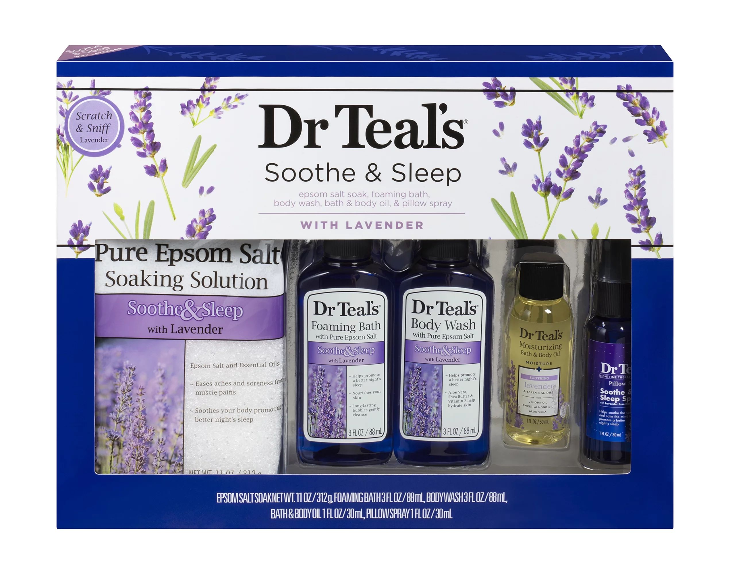 Dr Teal’s Soothe & Sleep Gift Set, Lavender, 5 Piece - Walmart.com | Walmart (US)